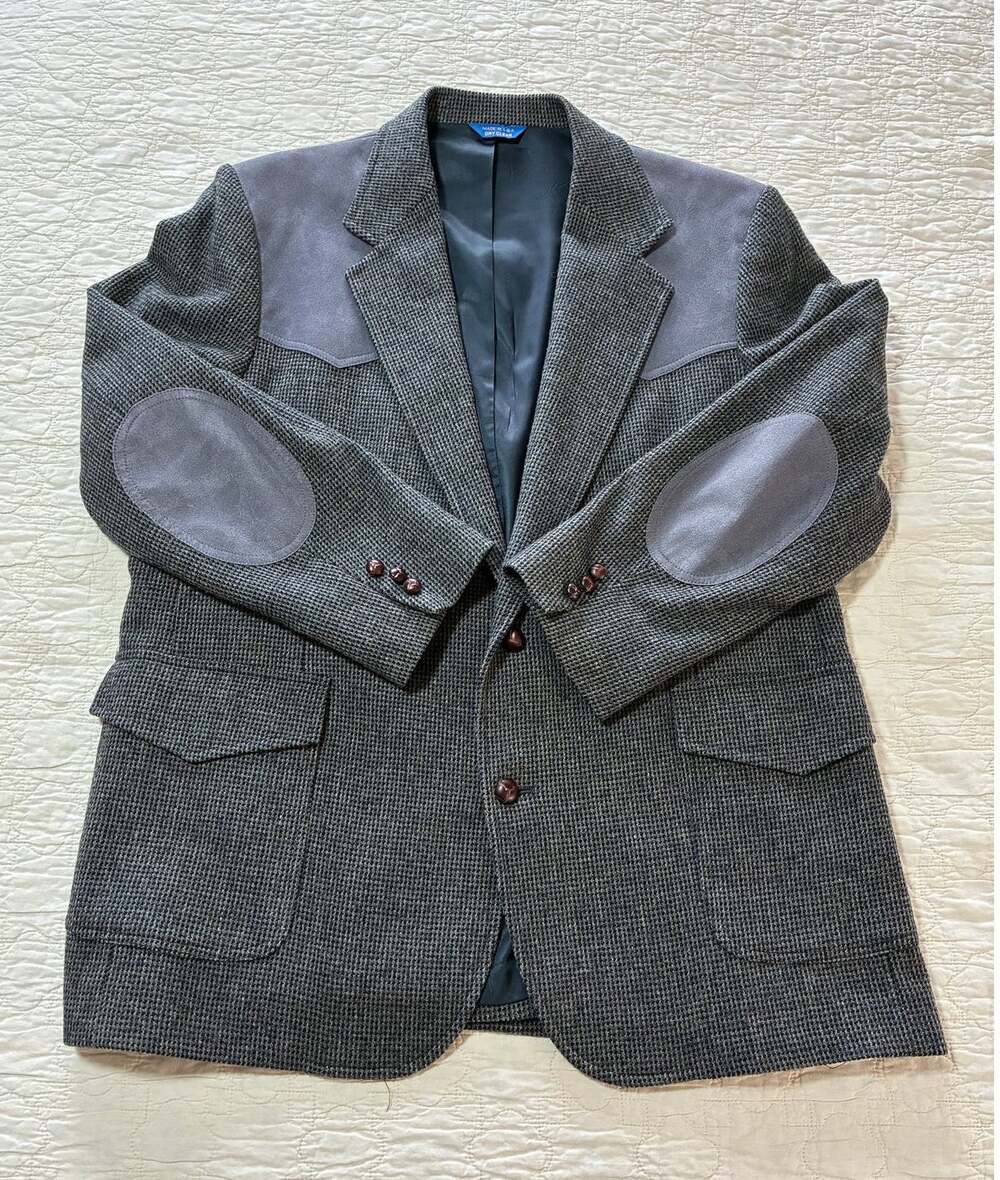 Men's Vintage Pendleton Wool Western jacket/blazer suede yoke 48 tall